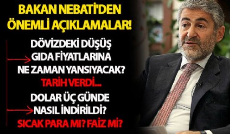 Hazine ve Maliye Bakanı Nureddin Nebati'den &ouml;nemli a&ccedil;ıklamalar