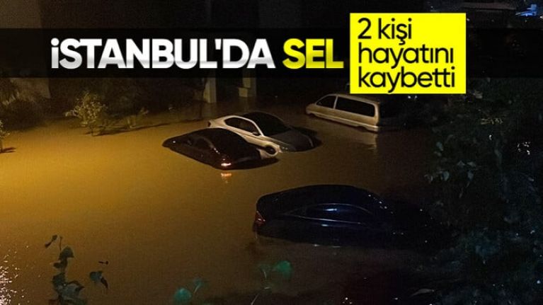 İstanbul'u sel vurdu, bir&ccedil;ok ev ve iş yerini su bastı! 2 kişi hayatını kaybetti