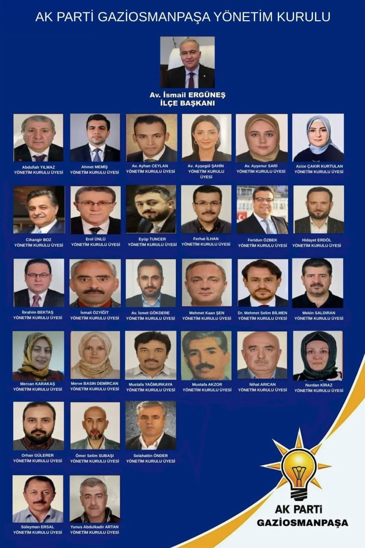 AK Parti Gaziosmanpaşa&rsquo;da Yeni D&ouml;nem: Y&ouml;netim Kurulu Listesi A&ccedil;ıklandı