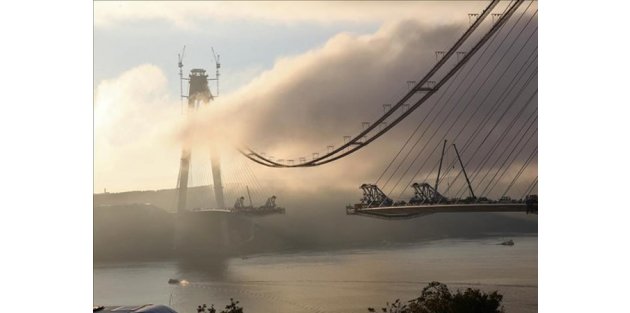 3. köprü havadan ve denizden görüntülendi