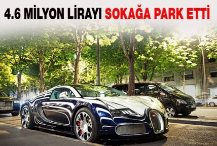 4.6 milyon lirayı sokağa park etti