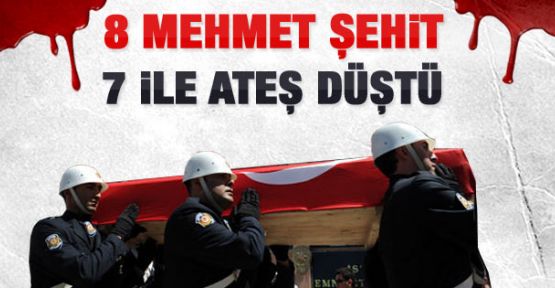 8 Şehit isimleri ve memleketleri