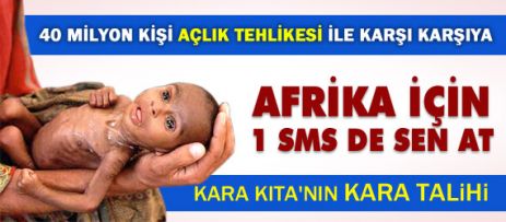 AFRİKA İÇİN 1 SMS DE SEN AT