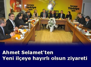 Ahmet Selametten yeni yönetime hayırlı olsun ziyareti.