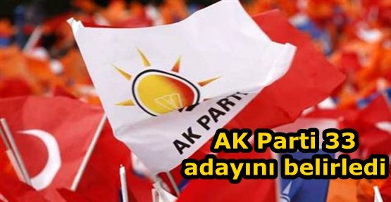 AK Parti 33 adayını belirledi