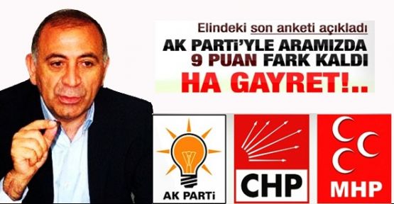 'AK Parti ile aramızda 9 puan kaldı'