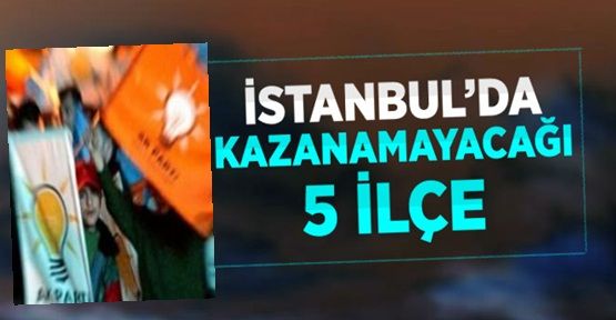 AK Parti'nin İstanbul'da Kazanamayacağı 5 İlçe