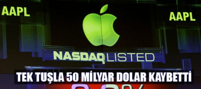 Apple, 1 dakikada 50 milyar $ kaybetti