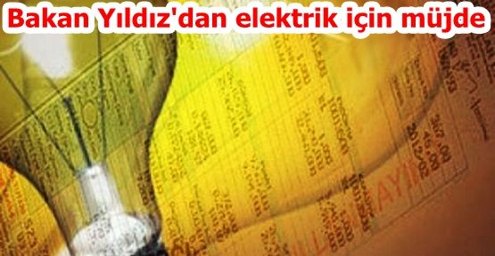 Bakan Yıldız'dan elektrik için müjde