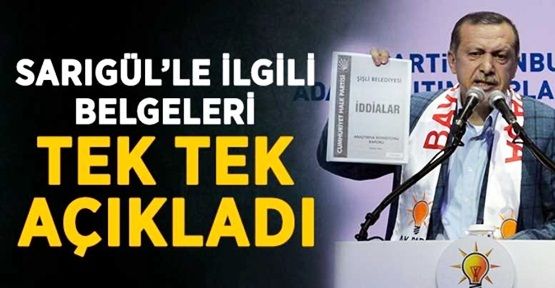 Başbakan, Sarıgül'ün yolsuzluk belgelerini açıkladı