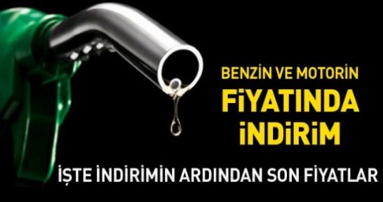 Benzin ve motorinin fiyatı düştü