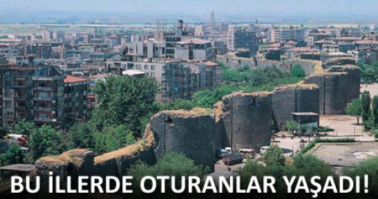 Bu illerde oturanlar yaşadı