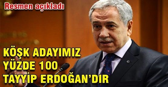 Bülent Arınç: Adayımız yüzde 100 Erdoğan