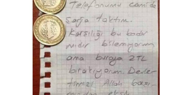 Camiye Bırakılan Not Sosyal Medyayı Salladı