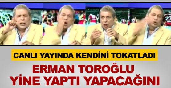 Canlı yayında kendini tokatladı-VİDEO-