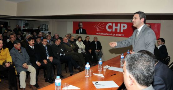 CHP İL BAŞKANI SALICI GOP TEŞKİLATINI ZİYERET ETTİ.