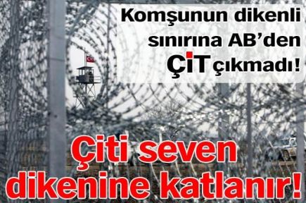 Çiti seven dikenine katlanır!