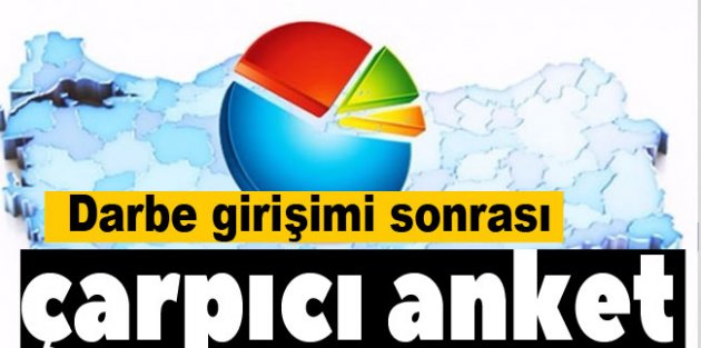 Darbe girişimi sonrası çarpıcı anket