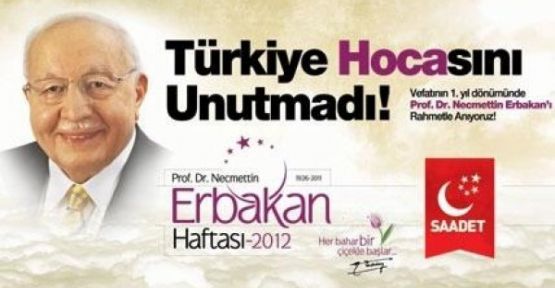 Erbakan Hoca'yı Anma Programı Düzenlenecek