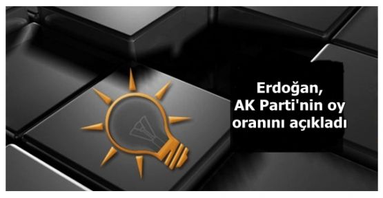 Erdoğan, AK Parti'nin oy oranını açıkladı