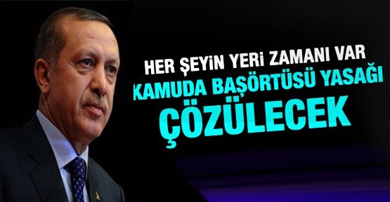 Erdoğan: Kamuda başörtüsü yasağı çözülecek