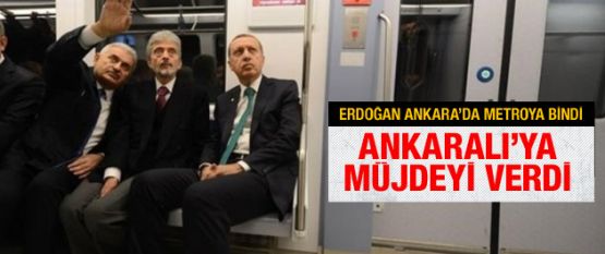 Erdoğan metroya bindi İşte o anlar