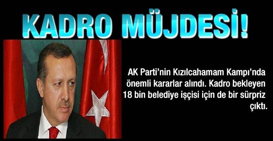  Erdoğan'dan Belediye İşçilerine  Müjdesi