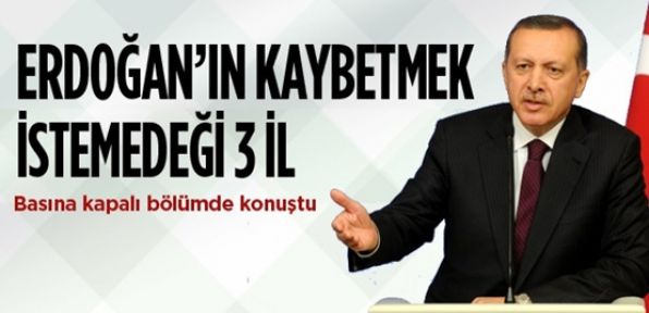 Erdoğan'ın kaybetmek istemediği 3 il