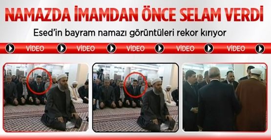 Esed, namazda imamdan önce selam verdi