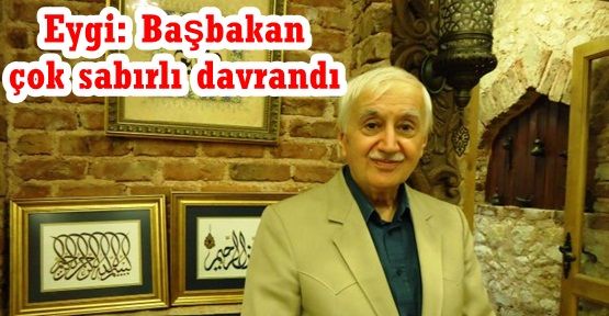 Eygi: Başbakan çok sabırlı davrandı