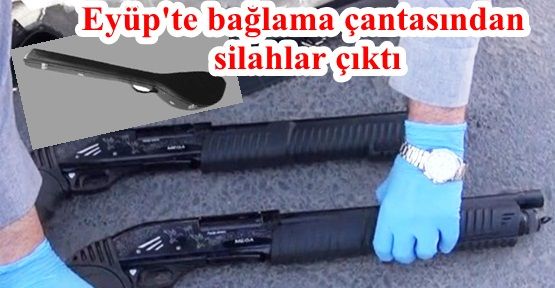 Eyüp'te Bağlama çantasından cephanelik çıktı