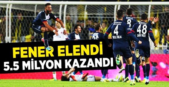 F.Bahçe, Türkiye Kupası'ndan Elenerek 5.5 Milyon TL Kazandı