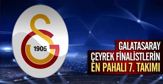 Galatasaray çeyrek finalistlerin en pahalı 7. takımı