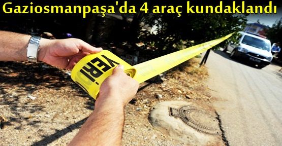 Gaziosmanpaşa'da 4 araç kundaklandı