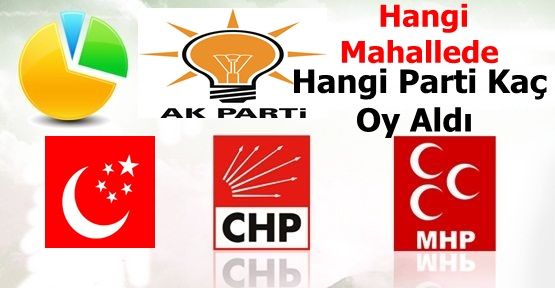 Gaziosmanpaşa'da Hangi Mahalleden Hangi Parti Kaç Oy Aldı 