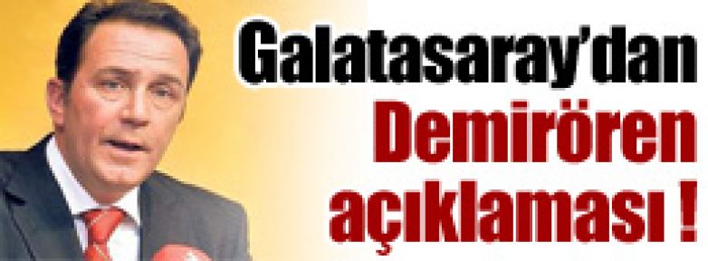 G.Saray'dan Demirören açıklaması