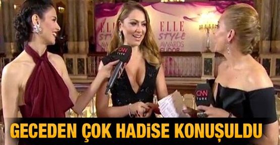 Hadise'nin elbisesi geceye damgasını vurdu!