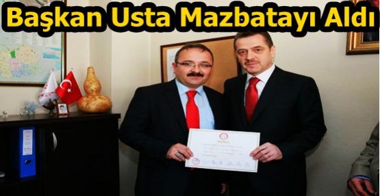 Başkan Usta Mazbatayı Aldı