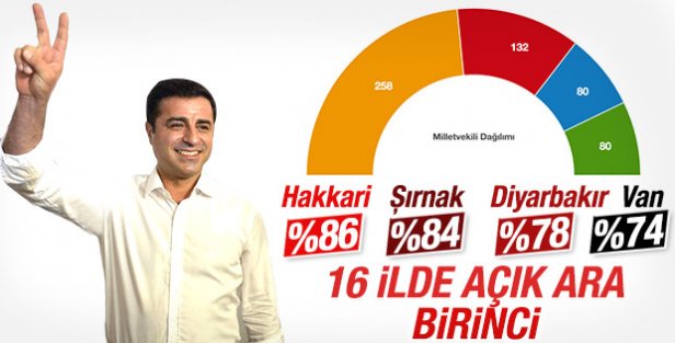 HDP 16 ilde açık ara birinci oldu