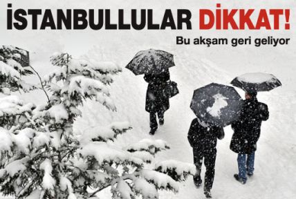 İstanbul'da bugün kar var