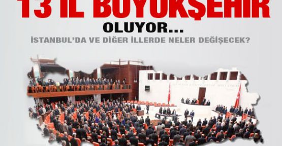  İşte büyükşehir olacak iller.