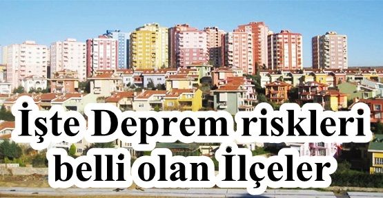 İşte Deprem riskleri belli olan İlçeler 