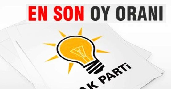 İşte son ankete göre AK Parti'nin oy oranı