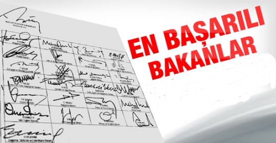 Kabinenin en başarılı bakanları listesi