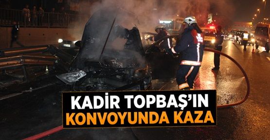  Kadir Topbaş'ın Konvoyunda Kaza