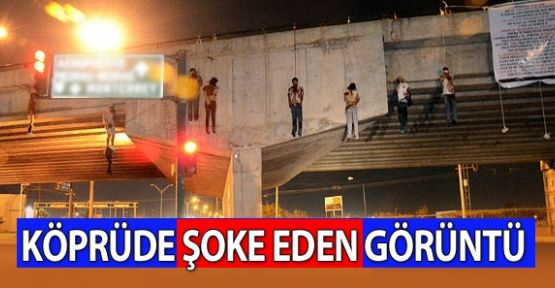 Köprüde şok görüntü! 9 asılı ceset