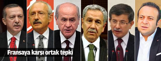 Liderlerden Fransaya karşı ortak tepki