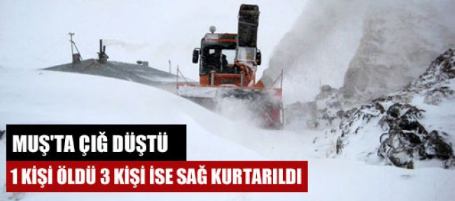 Muş'ta evin üzerine çığ düştü:1 ölü