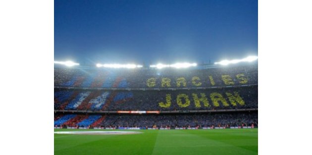 Nou Camp'ta Cruyff için gözyaşları sel oldu