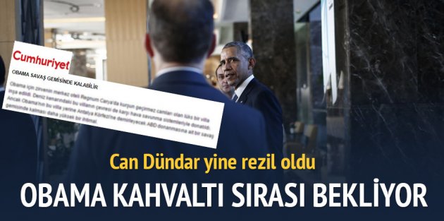 Obama için uçak gemisinde kalacak demişlerdi